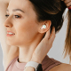 Écouteurs Bluetooth Rose Sans Fil Tactile Avec Affichage Digital Étanche IPX3 Longue Autonomie - www.yonis-shop.com