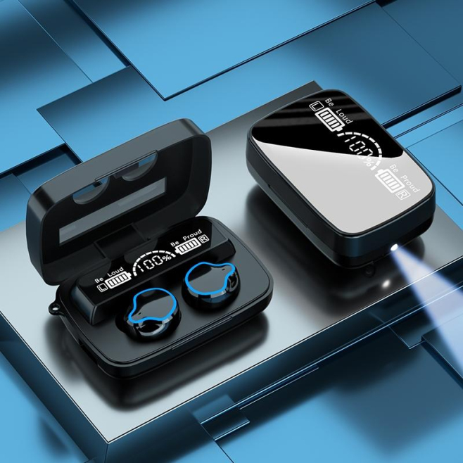 Ecouteurs Bluetooth 5.1 Sans Fil Affichage Digital Étanche IPX7 Avec Boîtier De Charge Et Fonctionnalité Siri - www.yonis-sho...
