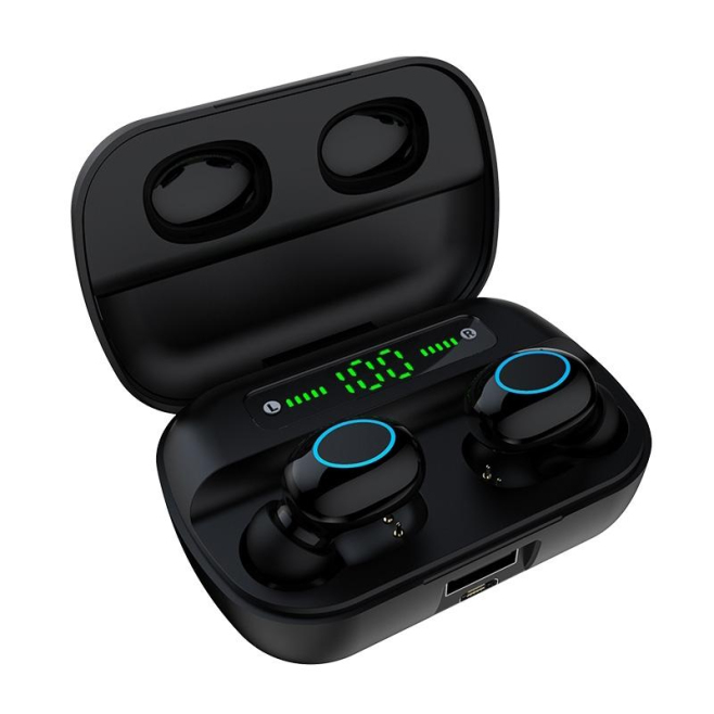 Ecouteurs Bluetooth Sans Fil Avec Boîtier De Charge Magnétique Et Écran LED Triple Affichage - www.yonis-shop.com