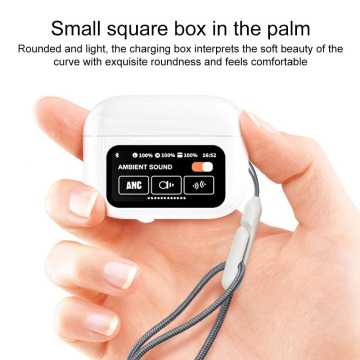 Écouteurs Bluetooth 5.4 Avec écran Tactile Couleur - IP7 étanche - Micro Intégré - Style Racine De Lotus Rose