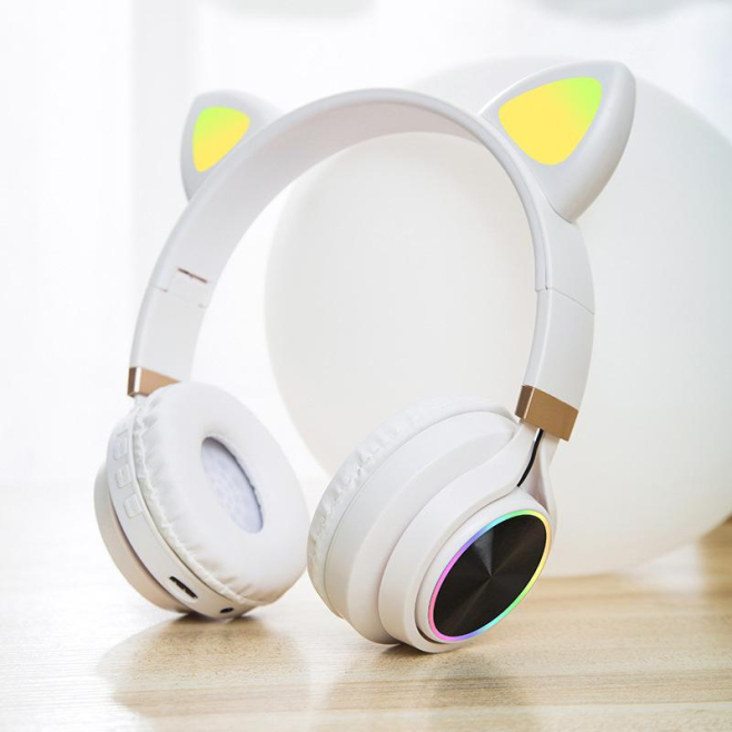 Casque Audio Avec Oreilles De Chat Rose Son Stéréo Immersif Et Microphone Intégré - www.yonis-shop.com