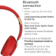 Casque Audio Bluetooth Sans Fil Avec Micro Rouge Autonomie 11 Heures Pour Jeux Et Sport - www.yonis-shop.com