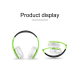 Casque Audio Sans Fil Pliable Sport Stéréo Bluetooth Avec Support Carte TF Couleur Verte - www.yonis-shop.com
