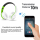 Casque Audio Sans Fil Pliable Sport Stéréo Bluetooth Avec Support Carte TF Couleur Verte - www.yonis-shop.com