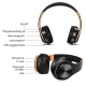 Casque Audio Bluetooth Sans Fil HIFI Stéréo Sport Blanc Bleu Polyvalent Avec Microphone Haute Sensibilité Et Fonction Filaire...