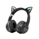 Casque Audio Bluetooth Sans Fil LED Oreilles De Chat Pliable Avec Microphone - www.yonis-shop.com
