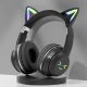 Casque Audio Bluetooth Sans Fil LED Oreilles De Chat Pliable Avec Microphone - www.yonis-shop.com