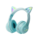 Casque Audio Bluetooth Sans Fil LED Oreilles De Chat Pliable Avec Microphone - www.yonis-shop.com