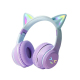 Casque Audio Bluetooth Sans Fil LED Oreilles De Chat Pliable Avec Microphone - www.yonis-shop.com