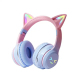 Casque Audio Bluetooth Sans Fil LED Oreilles De Chat Pliable Avec Microphone - www.yonis-shop.com