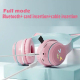 Casque Audio Bluetooth Sans Fil LED Oreilles De Chat Pliable Avec Microphone - www.yonis-shop.com