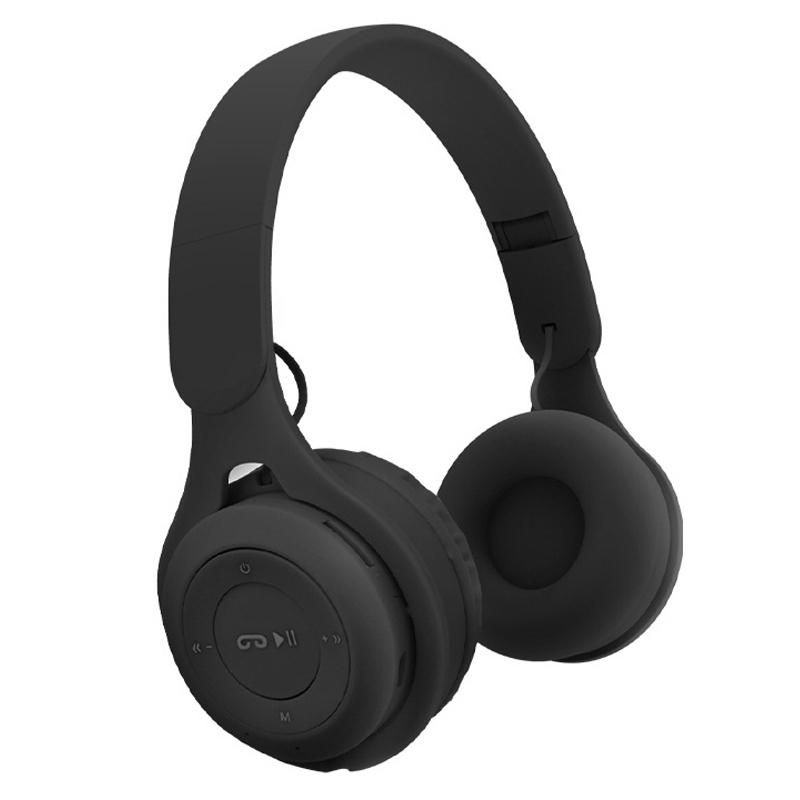 Casque Audio Bluetooth Jaune Pliable Avec Micro Basse Puissante Longu