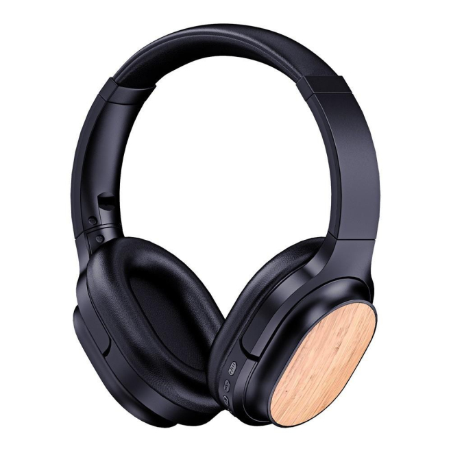 Casque Audio Bluetooth En Bois De Bambou Avec Carte Son Intégrée Et Réduction De Bruit - www.yonis-shop.com