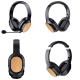 Casque Audio Bluetooth En Bois De Bambou Avec Carte Son Intégrée Et Réduction De Bruit - www.yonis-shop.com