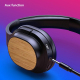 Casque Audio Bluetooth En Bois De Bambou Avec Carte Son Intégrée Et Réduction De Bruit - www.yonis-shop.com