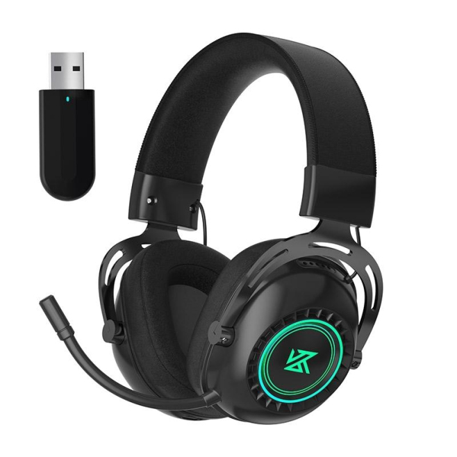 Casque Audio Gaming Bluetooth 2.4G Mode Double Éclairage RGB Ergonomique Confortable Longue Autonomie - www.yonis-shop.com