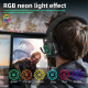 Casque Audio Gaming Bluetooth 2.4G Mode Double Éclairage RGB Ergonomique Confortable Longue Autonomie - www.yonis-shop.com