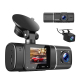 Dashcam Full HD 1080P Avant Arrière Intérieur Grand Angle 170° Écran IPS 1.5 Pouces Capteur de Gravité Détection de Mouvement Surveillance Parking