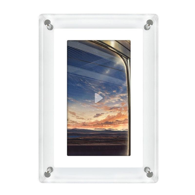 Cadre Photo Numérique 5 Pouces HD 1080P Avec Batterie Rechargeable Et Support Multimédia