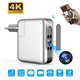 Prise Caméra Espion 4K Vision Nocturne Détection de Mouvement Live Vidéo App Android iOS Chargeur Téléphone Ultra HD 166 Degr...