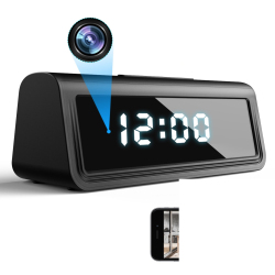 Réveil Caméra Espion WiFi 4K Avec Vision Nocturne Et Détection De Mouvement Pour Sécurité À Domicile