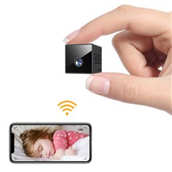 Camera IP Mini WiFi HD Vision Nocturne 1080P Grand Angle 150° Batterie Longue Durée Stockage Cloud Détection Mouvement