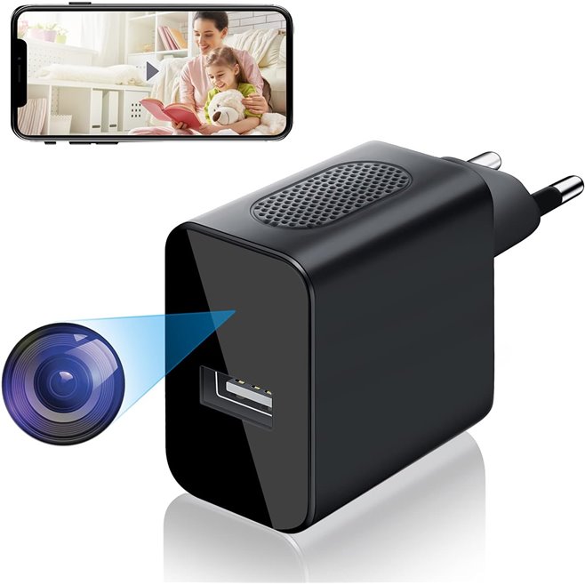 Prise Caméra Espion HD 1080P WiFi Sécurité Maison Détection Mouvement Vision Nocturne Vidéo Temps Réel - www.yonis-shop.com