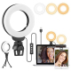 Anneau Lumineux LED Pour Ordinateur Portable Et Visioconférence 48 LED Trois Couleurs Pince Écran Télécommande Visuelle - www...