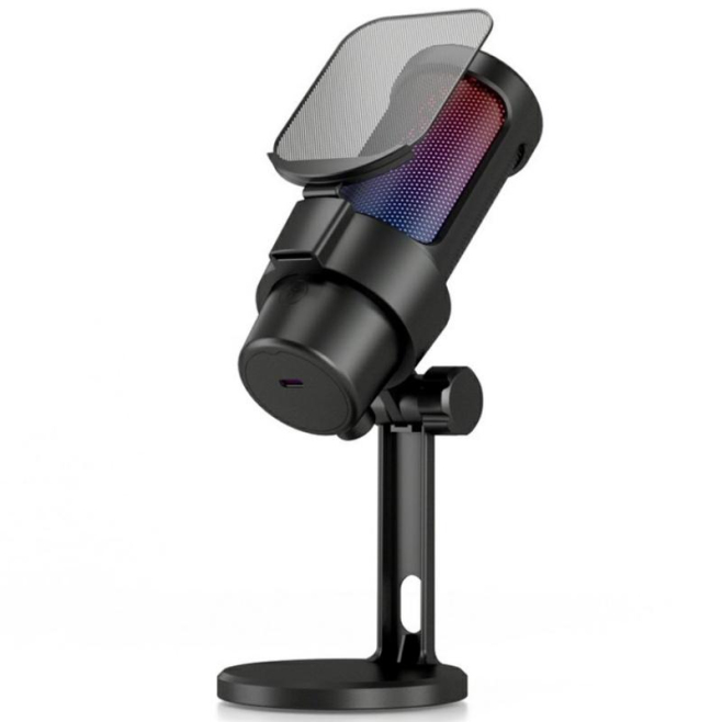 Microphone Professionnel De Bureau Avec Lumières RGB Pour Un Son Clair Et Immersif - www.yonis-shop.com