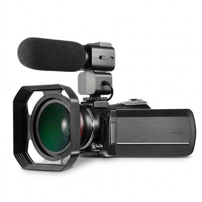 Caméscope Numérique 4K HD Vision Nocturne Zoom Optique 12X Écran Tactile WiFi Ultra Haute Définition Enregistrement Vidéo Pro...