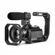 Caméscope Numérique 4K HD Vision Nocturne WiFi Zoom Optique 12X Avec Microphone Et Support Poignée Noir - www.yonis-shop.com
