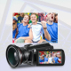 Caméscope Numérique 4K HD Vision Nocturne WiFi Zoom Optique 12X Avec Microphone Et Support Poignée Noir - www.yonis-shop.com