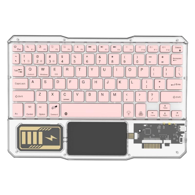 Clavier Pour Tablette Sans Fil RGB Rétroéclairé Bluetooth Compatible Multi-Dispositifs Avec Pavé Tactile Et Longue Autonomie ...