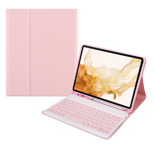 Clavier Pour Tablette Avec Touches Ronde Et Étui En Cuir Intégré Bluetooth Pour Une Expérience Optimale - www.yonis-shop.com