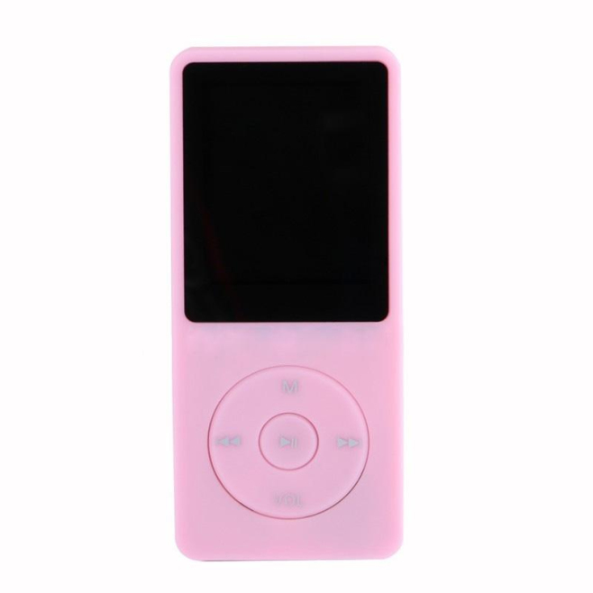 Lecteur MP3 Portable Écran LCD Couleurs Radio FM Jeux Vidéo Films Mémoire 8GB Rose Support Carte Mémoire Jusqu'à 64GB Qualité...