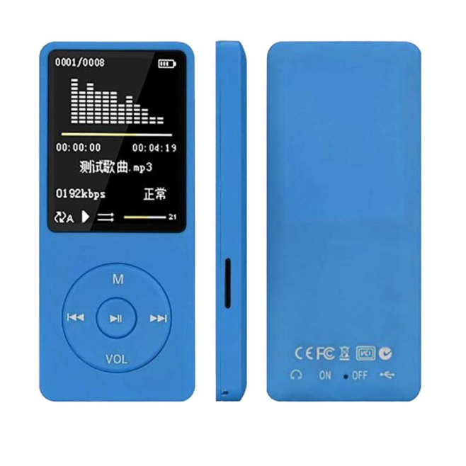 Lecteur MP3 Portable Écran LCD Couleurs Vives Radio FM Jeux Vidéo Mémoire 4GB Extensible Jusqu'à 64GB Bleu - www.yonis-shop.com