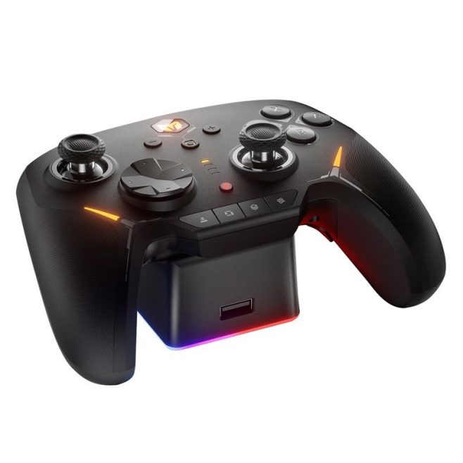 Gamepad Mécanique Complet Bluetooth Filaire Pour Switch PC Android iOS Avec Batterie Longue Durée Et Base De Chargement Magné...