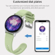 Montre Connectée Bluetooth Multifonction Suivi Santé Cardiaque Pression Artérielle Oxymètre Sommeil Écran Tactile Haute Défin...