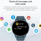 Montre Connectée Bluetooth Multifonction Suivi Santé Cardiaque Pression Artérielle Oxymètre Sommeil Écran Tactile Haute Défin...