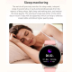 Montre Connectée Bluetooth Multifonction Suivi Santé Cardiaque Pression Artérielle Oxymètre Sommeil Écran Tactile Haute Défin...