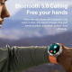 Montre Connectée Bluetooth Appels Avec Écran AMOLED 1.43 Pouces Détection Cardiaque et Oxygène Notifications Multisports et M...