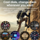 Montre Connectée Bluetooth Appels Avec Écran AMOLED 1.43 Pouces Détection Cardiaque et Oxygène Notifications Multisports et M...