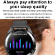 Montre Connectée Écran AMOLED 1.43 Pouces Cardiofréquencemètre Surveillance Tension Artérielle Bluetooth Sport Noir Bracelet ...