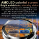 Montre Connectée Écran AMOLED 1.43 Pouces Cardiofréquencemètre Surveillance Tension Artérielle Bluetooth Sport Noir Bracelet ...