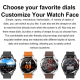 Montre Connectée Écran AMOLED 1.43 Pouces Cardiofréquencemètre Surveillance Tension Artérielle Bluetooth Sport Noir Bracelet ...