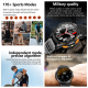 Montre Connectée Sportive Écran AMOLED 1.43 Pouces GPS Haute Précision Appels Bluetooth Santé Bracelet Silicone - www.yonis-s...