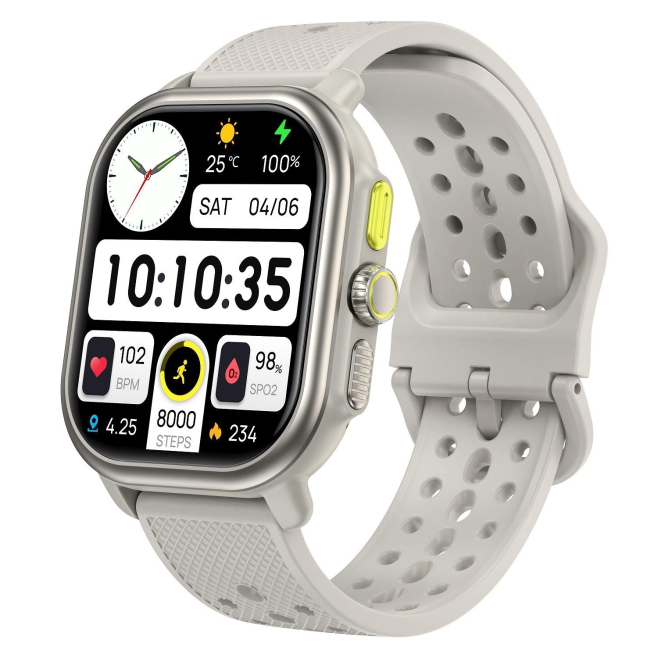 Montre Connectée Écran Ultra HD 2.06 Pouces Bluetooth Appels Blanc Étanche IPX8 Suivi Santé et Sport - www.yonis-shop.com