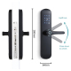 Serrure Connectée Multifonctionnelle Empreinte Digitale Pour Hôtel Appartement Sécurité Intelligente Avec Navigation Bluetoot...