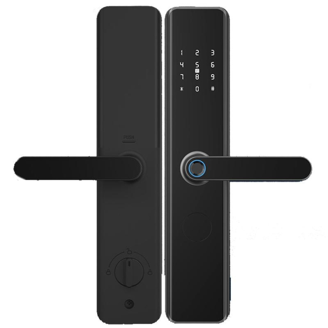 Serrure Connectée Intelligente Avec Empreinte Digitale Sécurité Renforcée Alarme Anti-Intrusion Et Batterie Faible Pour Porte...