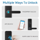 Serrure Connectée Intelligente Avec Empreinte Digitale Sécurité Renforcée Alarme Anti-Intrusion Et Batterie Faible Pour Porte...